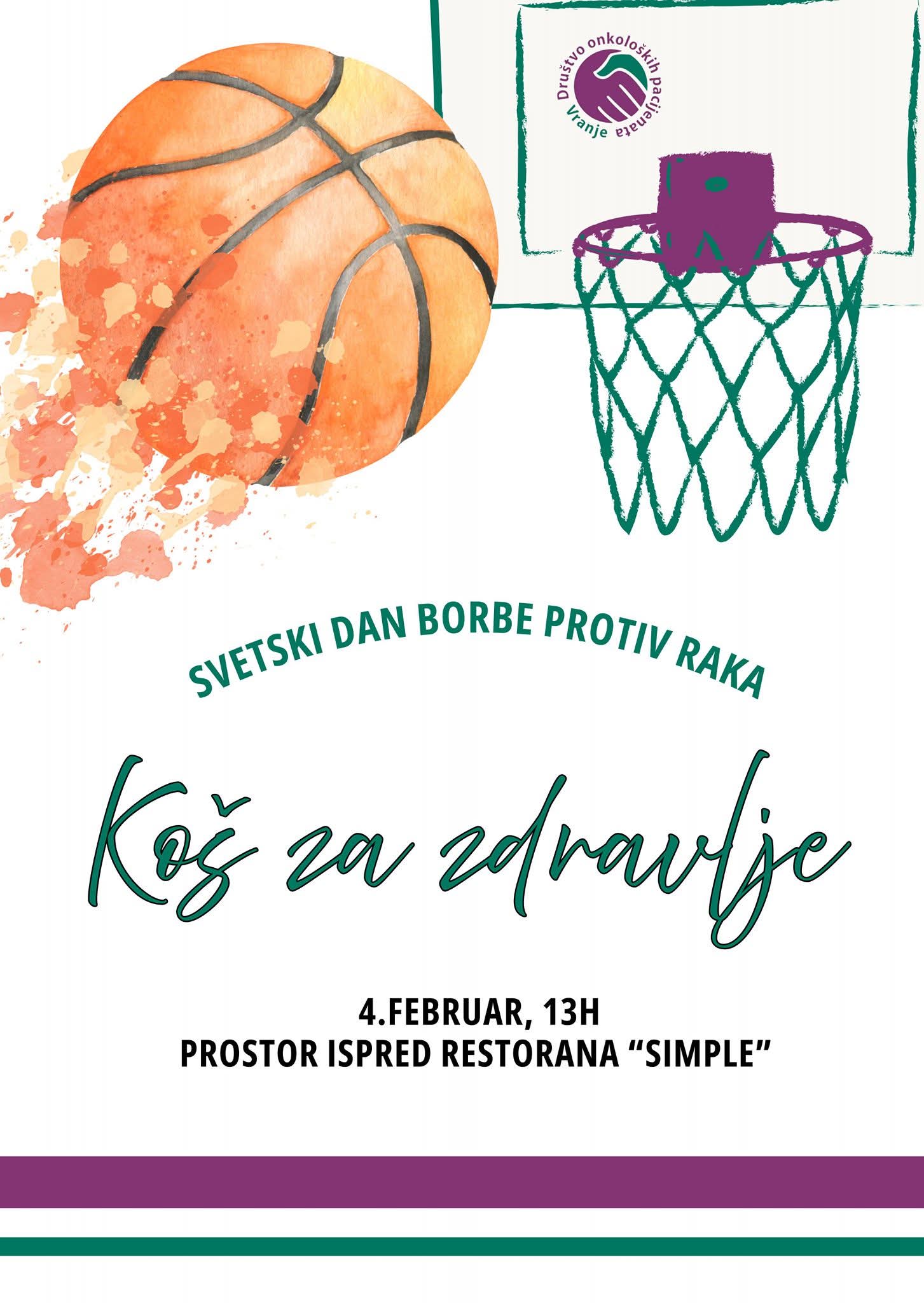 'Daj koš za zdravlje a protiv raka'